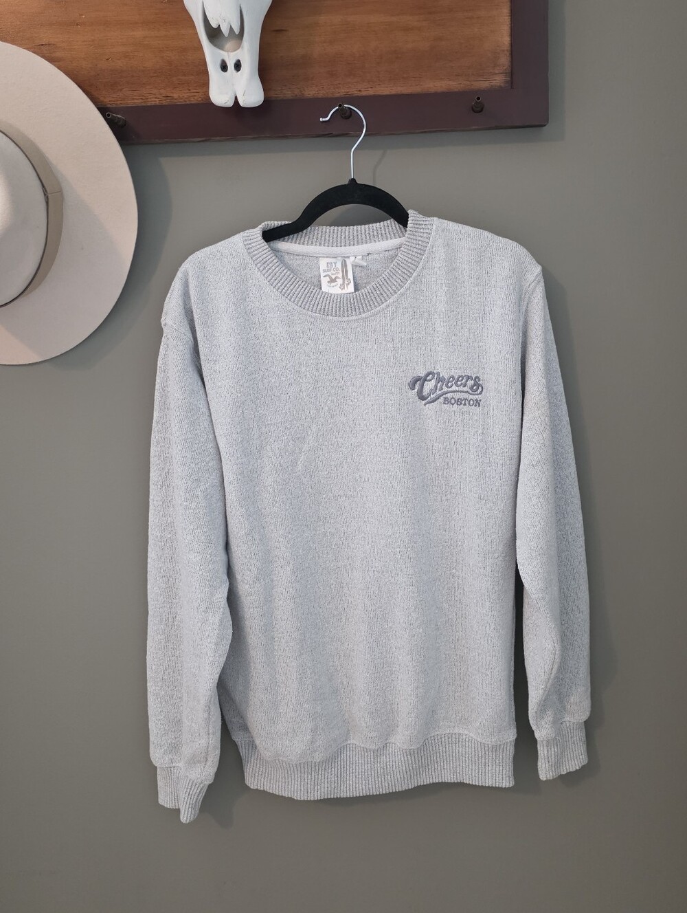 Cheers Boston Gray Pullover Sweatshirt Size L